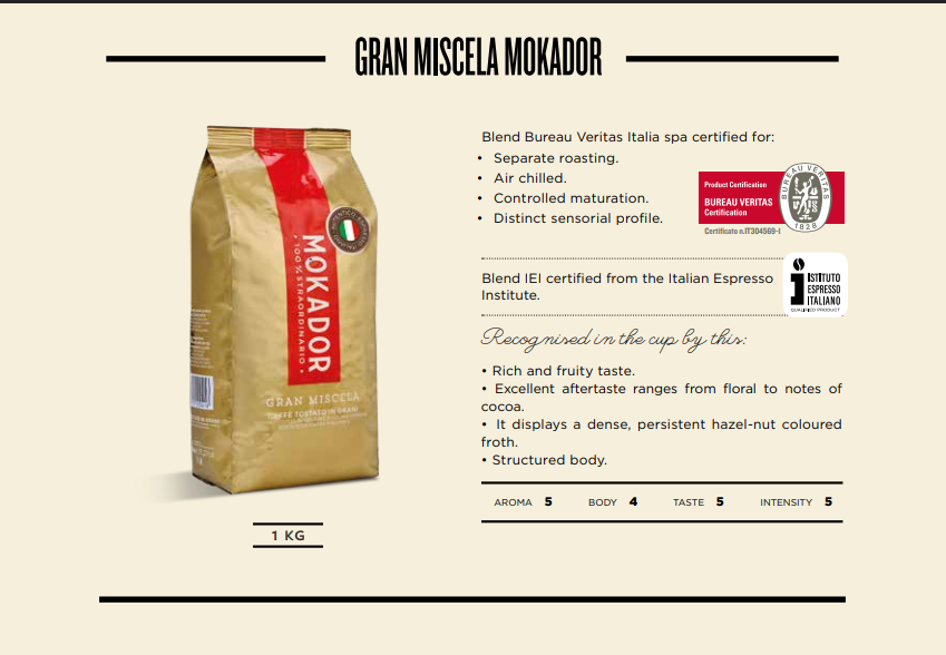 Gran Miscela Italian Coffee Beans Whole coffee beans for rich, authentic espresso Cork Coffee Beans, Dublin Coffee Beans, Ireland Best Coffee Beams store airtight to preserve rich espresso flavour fzinireland