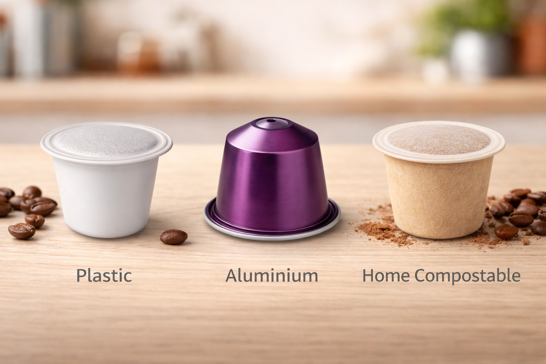 Coffee Pods in Ireland: Plastic vs Aluminium vs Biobased Materials Explained
